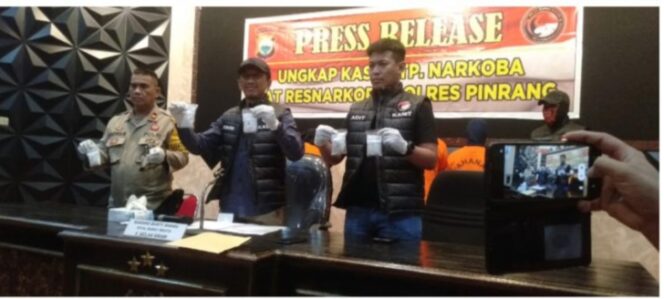 
 Narkotika Jenis Shabu Digagalkan Sat Resnarkoba Polres Pinrang.