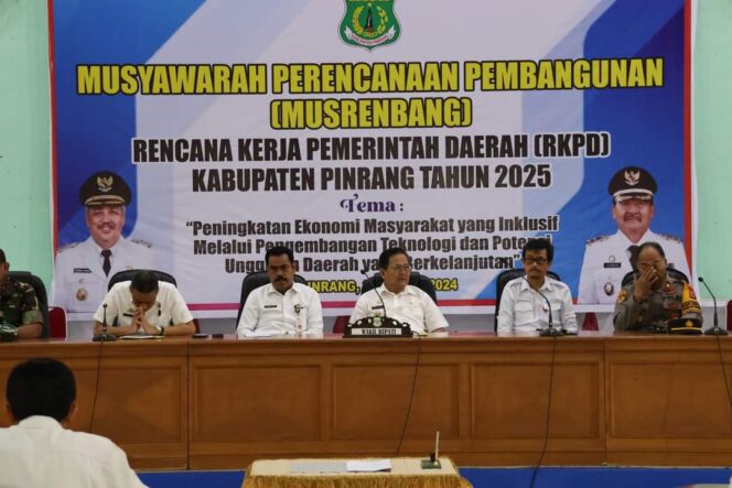 
 Wakil Bupati Pinrang Buka Musrembang Tingkat Kabupaten Tahun 2025