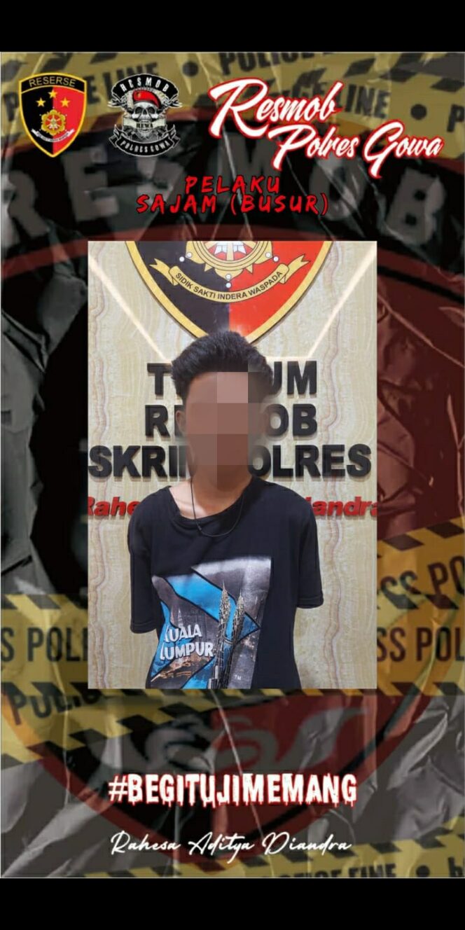 
					Hendak Lakukan Penyerangan, Unit Resmob Polres Gowa Amankan Dua Pemuda Bawa Busur dan Ketapel