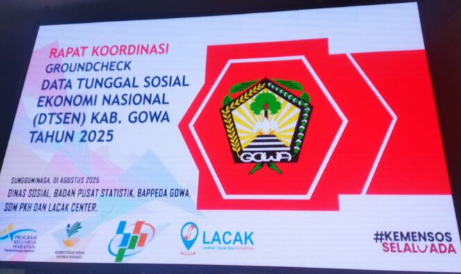 
					Dinas Sosial Gowa Gelar Rakor Groundchek DTSEN, Undang Bappeda, BPS, LACAK Center Hingga Pendamping PKH.