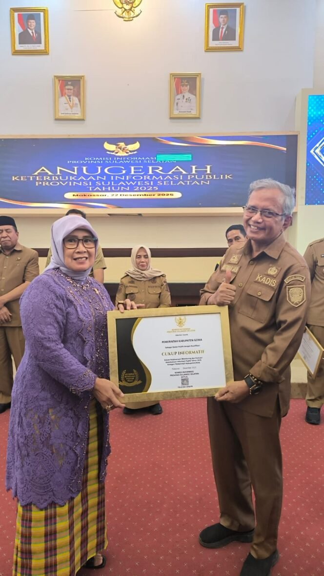 
					Sinergi Antar OPD Solid, Pemkab Gowa Terima Penghargaan Keterbukaan Pelayanan Informasi Publik