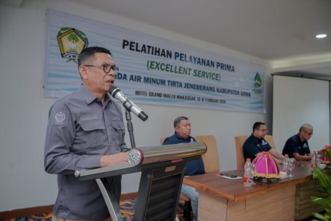 
					Perumda AM Tirta Jeneberang Gowa Gelar Pelatihan Pelayanan Prima Excellent Service