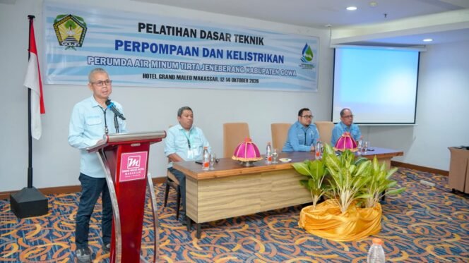 
					Perumda Tirta Jeneberang Gowa Gelar Pelatihan Dasar Teknik Perpompaan dan Kelistrikan, Tingkatkan Kompetensi Operator